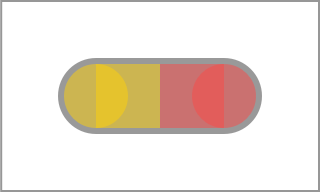 Unexpected rendering of a pill at half opacity